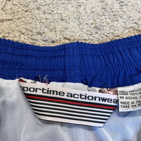 Vintage Sportime Actionwear Swim Trunks Bathing Suit Men's XL Colorblock Cotton - Picture 6 of 11